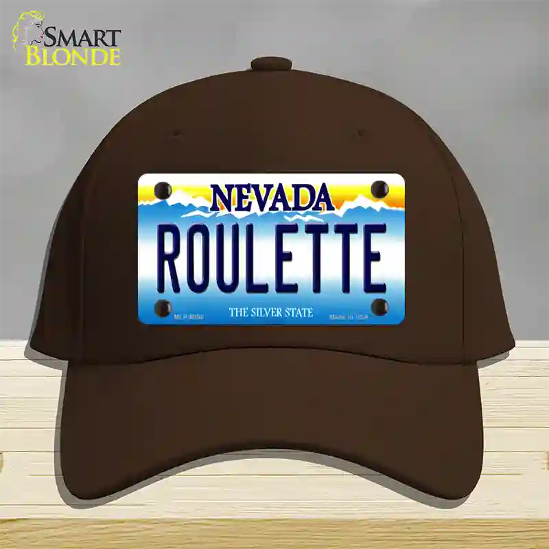 Roulette Nevada Novelty License Plate Hat Cotton / Dark Brown