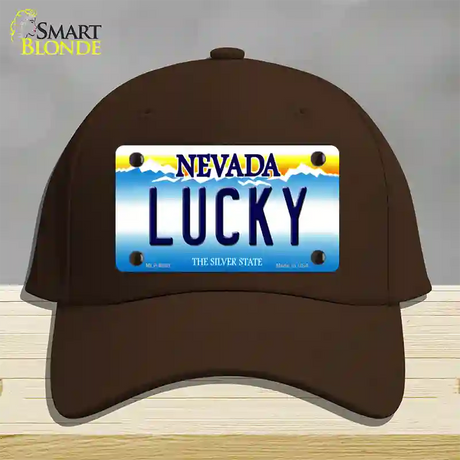 Lucky Nevada Novelty License Plate Hat Cotton / Dark Brown