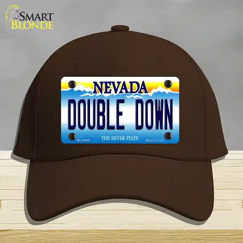 Double Down Nevada Novelty License Plate Hat Cotton / Dark Brown