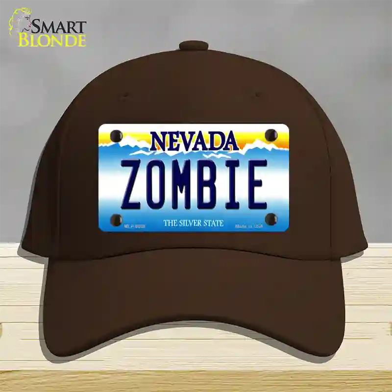 Zombie Nevada Novelty License Plate Hat Cotton / Dark Brown