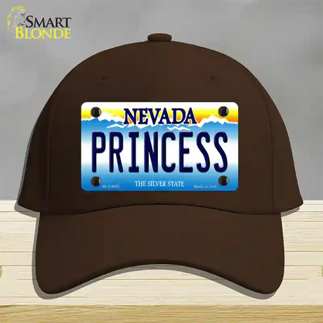 Princess Nevada Novelty License Plate Hat Cotton / Dark Brown