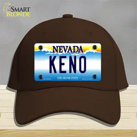 Keno Nevada Novelty License Plate Hat Cotton / Dark Brown