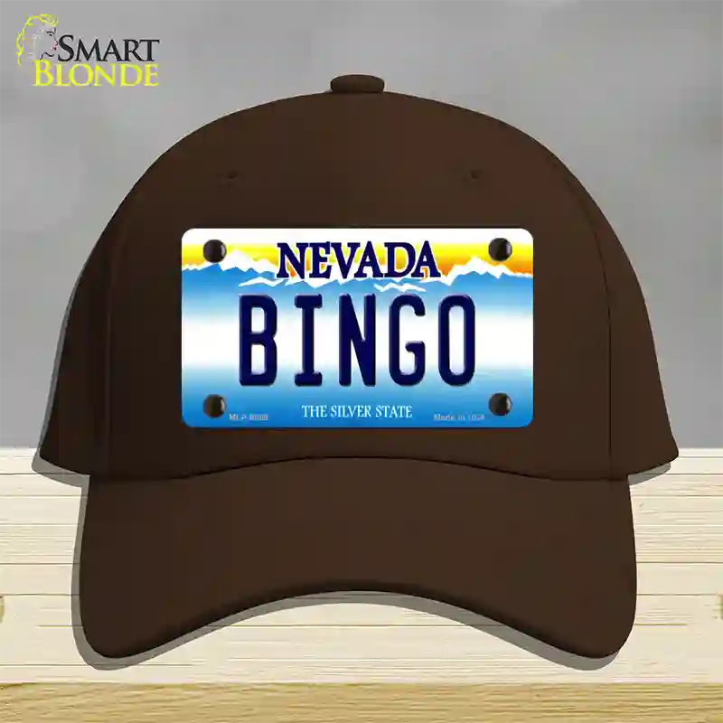 Bingo Nevada Novelty License Plate Hat Cotton / Dark Brown