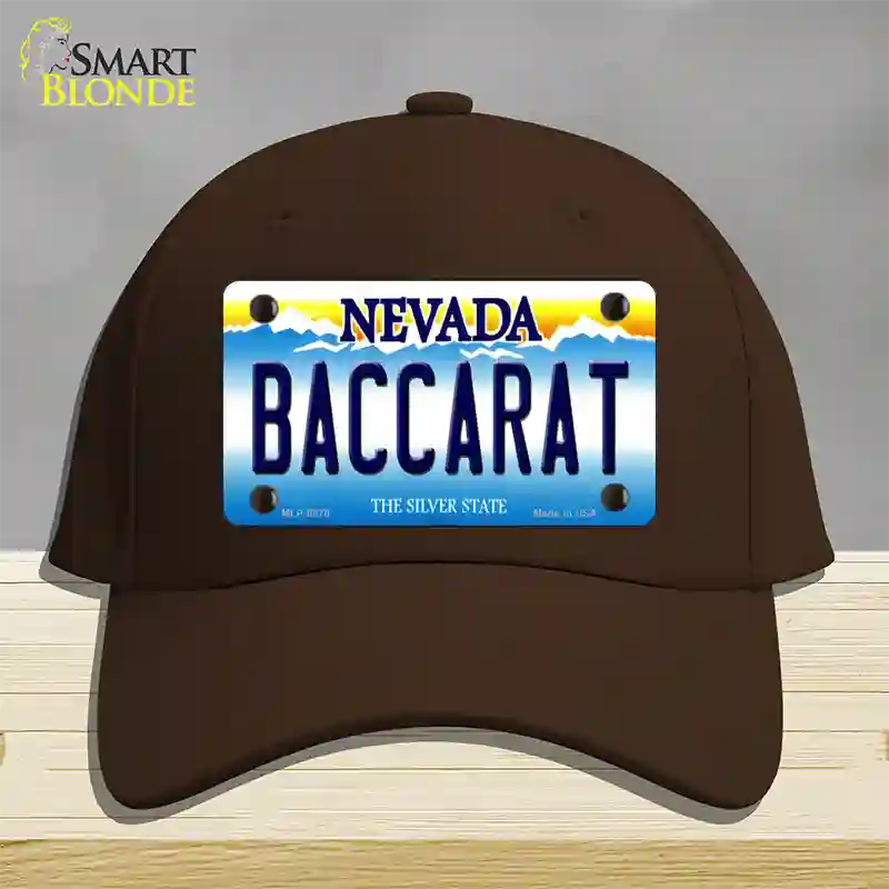 Baccarat Nevada Novelty License Plate Hat Cotton / Dark Brown