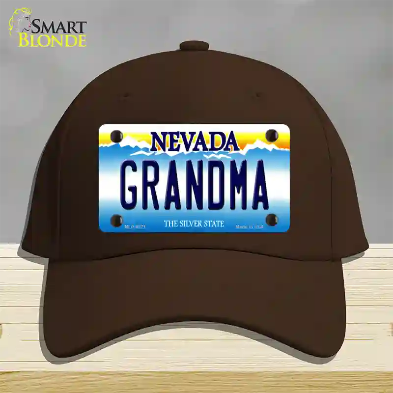 Grandma Nevada Novelty License Plate Hat Cotton / Dark Brown