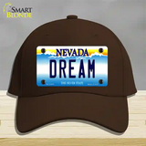 Dream Nevada Novelty License Plate Hat Cotton / Dark Brown