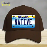 Native Nevada Novelty License Plate Hat Cotton / Dark Brown