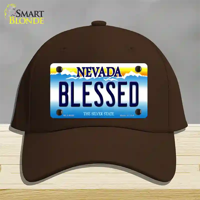 Blessed Nevada Novelty License Plate Hat Cotton / Dark Brown