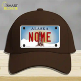 Nome Alaska State Novelty License Plate Hat Cotton / Dark Brown