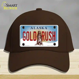 Gold Rush Alaska State Novelty License Plate Hat Cotton / Dark Brown