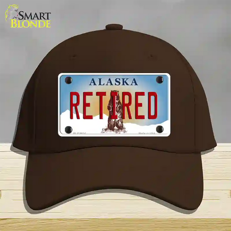 Retired Alaska State Novelty License Plate Hat Cotton / Dark Brown