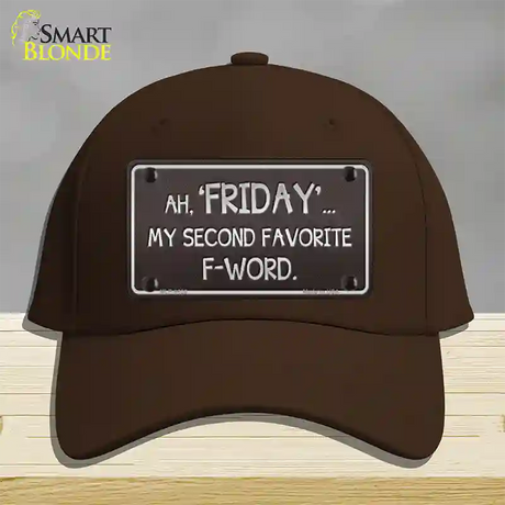 Friday Novelty License Plate Hat Cotton / Dark Brown