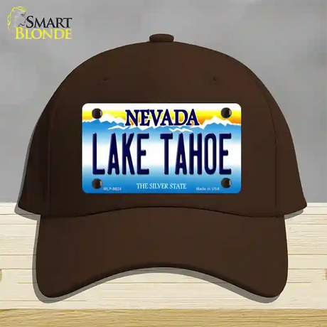 Lake Tahoe Nevada Novelty License Plate Hat Cotton / Dark Brown