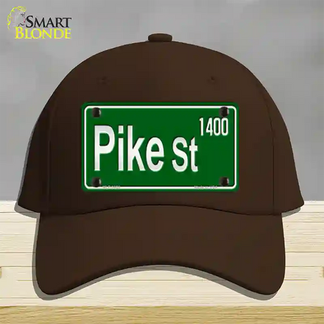 Pike St 1400 Novelty License Plate Hat Cotton / Dark Brown