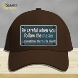 Be Careful Novelty License Plate Hat Cotton / Dark Brown