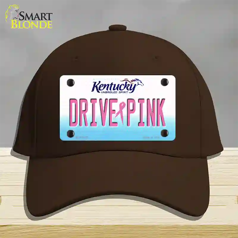 Drive Pink Kentucky Novelty License Plate Hat Cotton / Dark Brown
