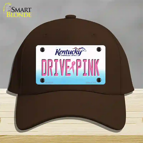 Drive Pink Kentucky Novelty License Plate Hat Cotton / Dark Brown