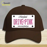 Drive Pink Maryland Novelty License Plate Hat Cotton / Dark Brown