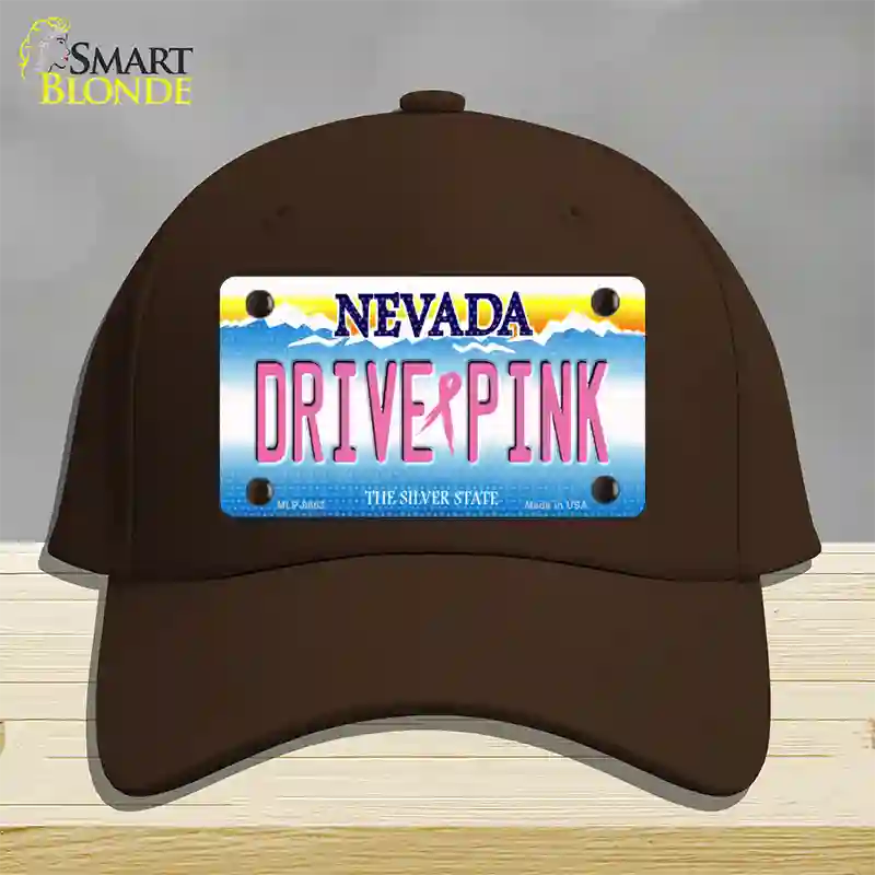 Drive Pink Nevada Novelty License Plate Hat Cotton / Dark Brown