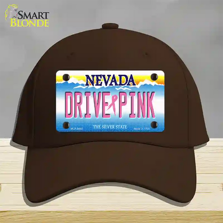 Drive Pink Nevada Novelty License Plate Hat Cotton / Dark Brown