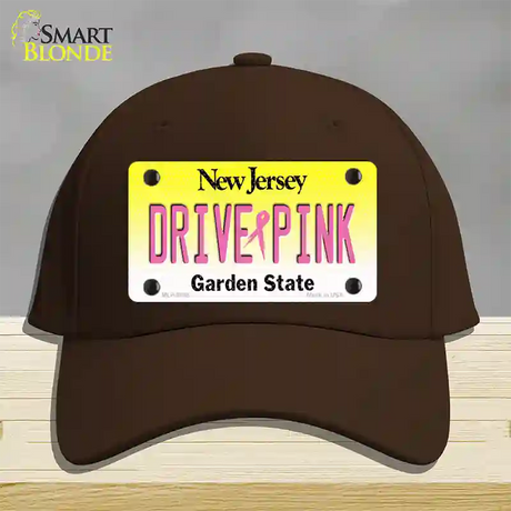 Drive Pink New Jersey Novelty License Plate Hat Cotton / Dark Brown