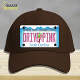 Drive Pink South Carolina Novelty License Plate Hat Cotton / Dark Brown