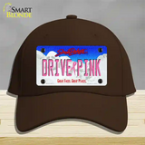 Drive Pink South Dakota Novelty License Plate Hat Cotton / Dark Brown