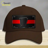 Arkansas Thin Red Line Novelty License Plate Hat Cotton / Dark Brown