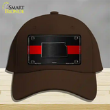 Kansas Thin Red Line Novelty License Plate Hat Cotton / Dark Brown