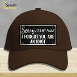 Sorry I Forgot Novelty License Plate Hat Cotton / Dark Brown