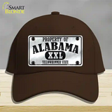 Property Of Alabama Novelty License Plate Hat Cotton / Dark Brown