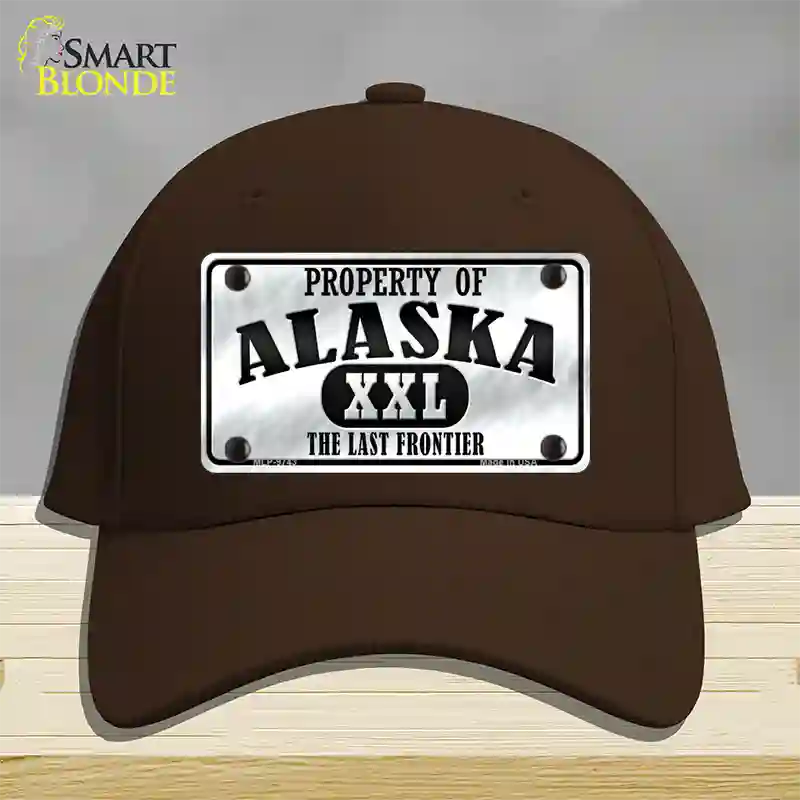 Property Of Alaska Novelty License Plate Hat Cotton / Dark Brown