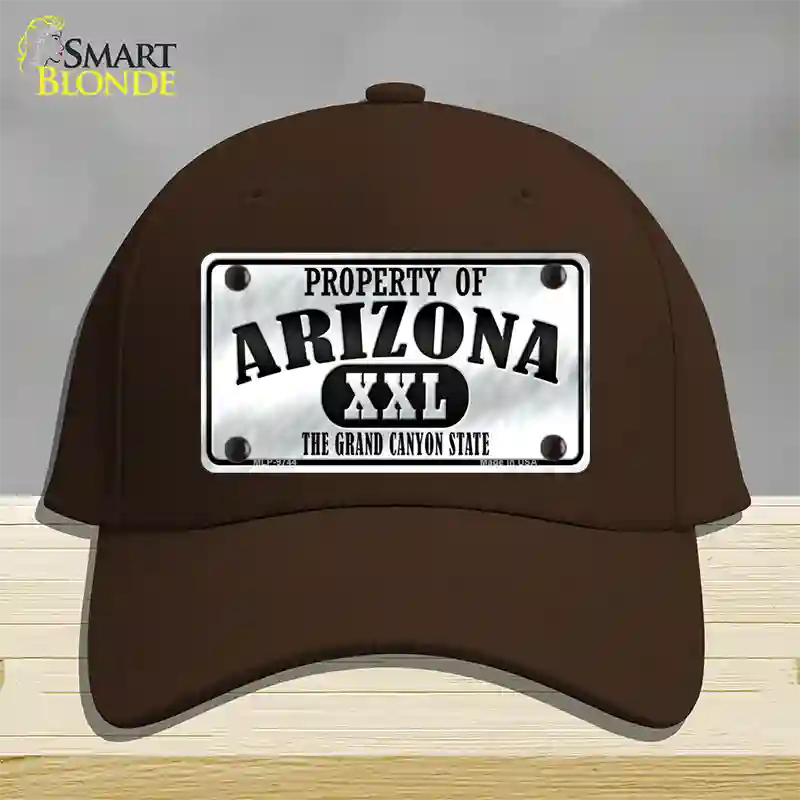 Property Of Arizona Novelty License Plate Hat Cotton / Dark Brown