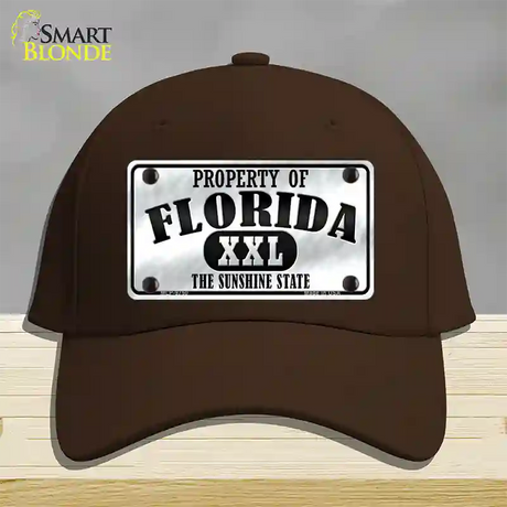 Property Of Florida Novelty License Plate Hat Cotton / Dark Brown