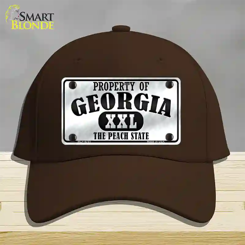 Property Of Georgia Novelty License Plate Hat Cotton / Dark Brown