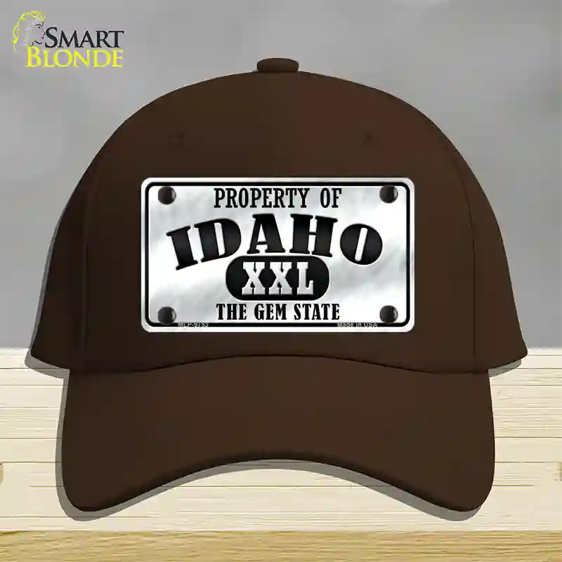 Property Of Idaho Novelty License Plate Hat Cotton / Dark Brown