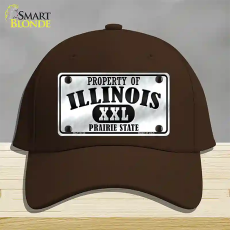 Property Of Illinois Novelty License Plate Hat Cotton / Dark Brown