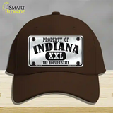 Property Of Indiana Novelty License Plate Hat Cotton / Dark Brown