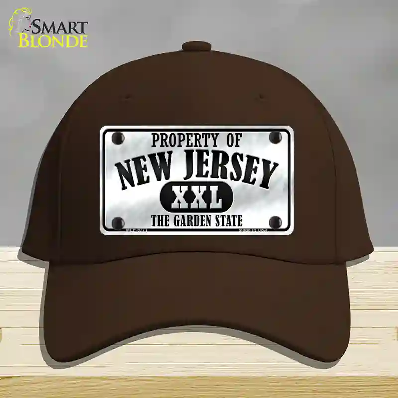 Property Of New Jersey Novelty License Plate Hat Cotton / Dark Brown