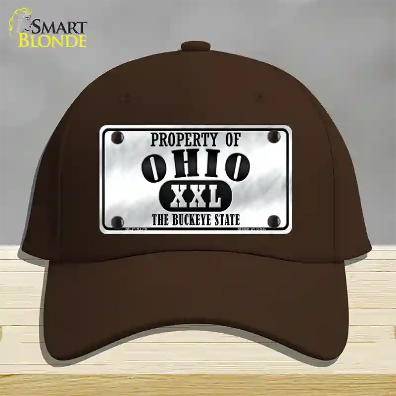 Property Of Ohio Novelty License Plate Hat Cotton / Dark Brown