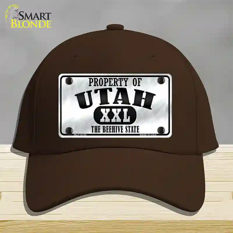Property Of Utah Novelty License Plate Hat Cotton / Dark Brown