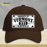 Property Of Vermont Novelty License Plate Hat Cotton / Dark Brown