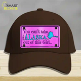 Alaska Girl Novelty License Plate Hat Cotton / Dark Brown