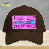 Arkansas Girl Novelty License Plate Hat Cotton / Dark Brown