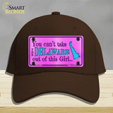 Delaware Girl Novelty License Plate Hat Cotton / Dark Brown