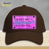 Hawaii Girl Novelty License Plate Hat Cotton / Dark Brown