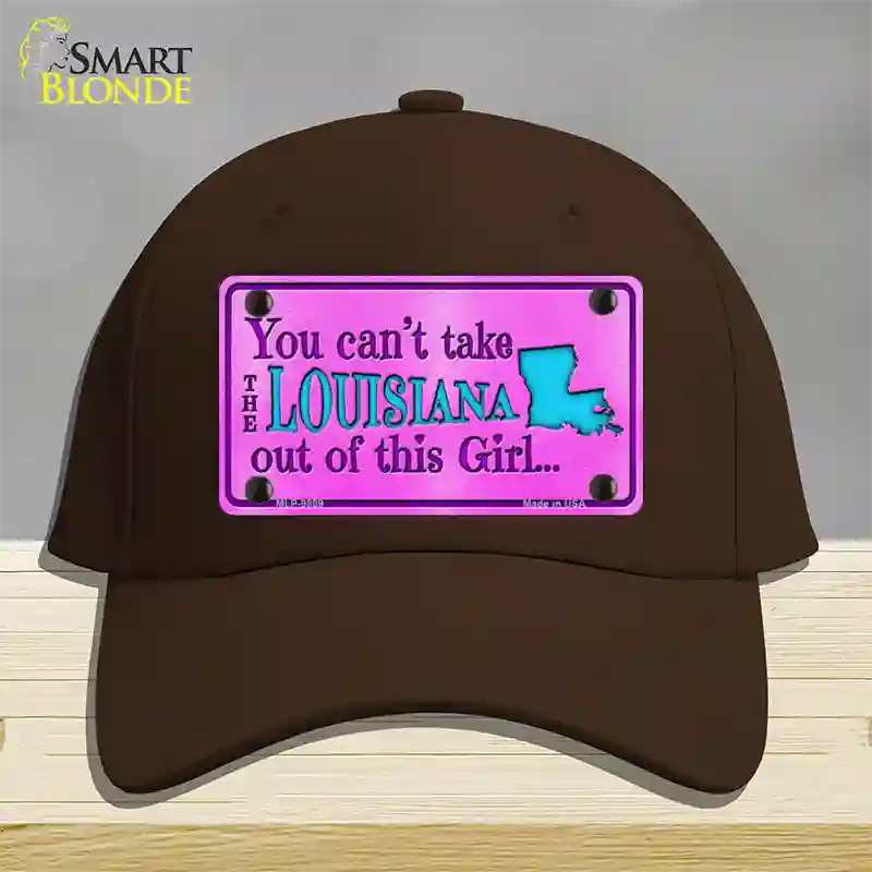 Louisiana Girl Novelty License Plate Hat Cotton / Dark Brown