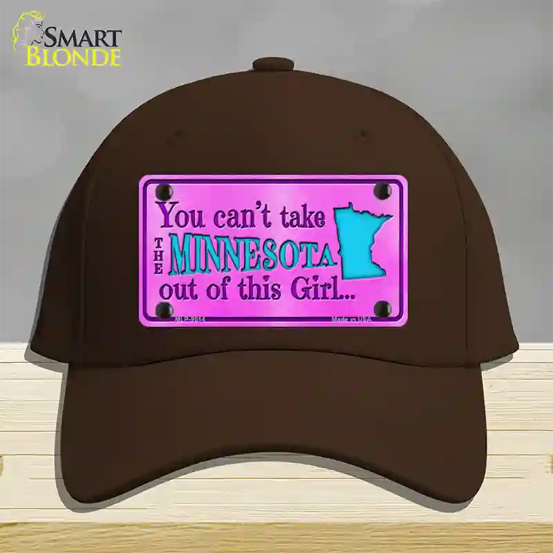 Minnesota Girl Novelty License Plate Hat Cotton / Dark Brown