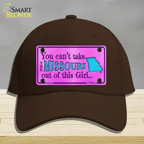 Missouri Girl Novelty License Plate Hat Cotton / Dark Brown