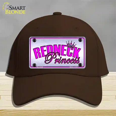 Princess Redneck Novelty License Plate Hat Cotton / Dark Brown